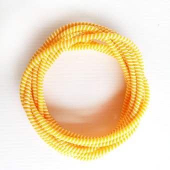Fio-Online - 6 pcs Pelindung Kabel Charger dua tone - Kuning Putih