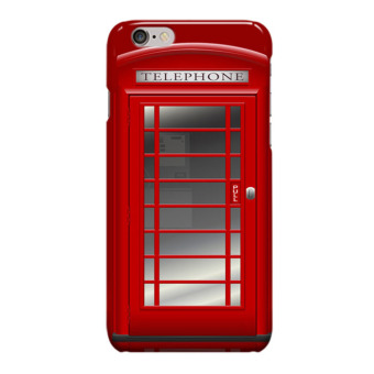 Indocustomcase Red Telephone Box II Cover Hard Case for Apple iPhone 6 Plus