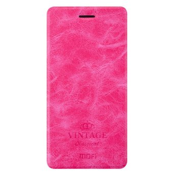 MOFI PU Leather Soft TPU Cover for Samsung Galaxy C7 / C7000 (Rose Red)