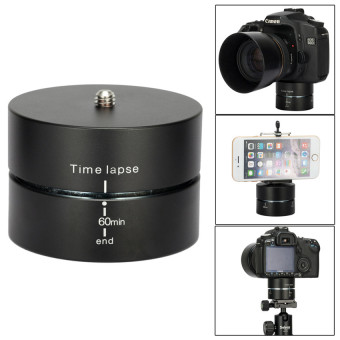 60 Minutes 360 Degrees Panning Rotating Tripod Adapter Time Lapse Stabilizer