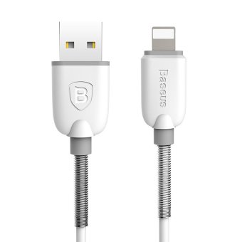Baseus 1m Super Stretchy Lightning Compatible Charging Cable for iPhone6S / Plus / 5s /iPad Air/iPad mini2/3 (White)