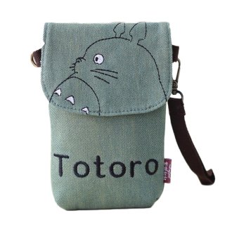 Fancyqube Popular and Fashional Women My Neighbor Totoro Canvas Wallet Bag Cute Coin Purse Mini Cross-body Shoulder Bag 02 - intl