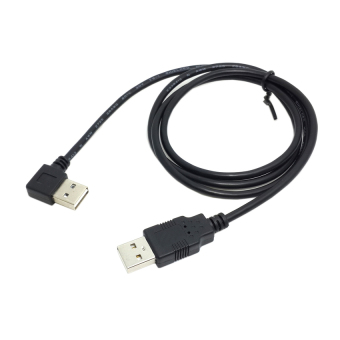 CY Chenyang 100cm 90 Degree USB 2.0 Male to Male DataCableReversible Design Left & Right Angled - intl