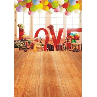 5 x 7ft Vinyl Valentine's Day Photography Background Studio Photo Backdrop Props Decoration Balloons Style - intl