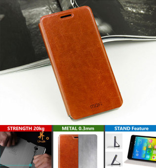 MOFI Soft Leather Flipcase Cover Lenovo Vibe Shot - Coklat