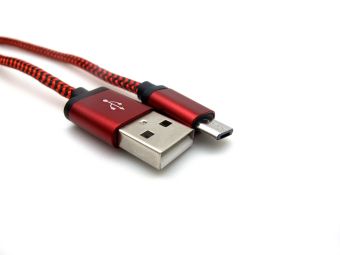 Miibox Kabel Data / Charge / Chrome Cable Warna Micro USB for Smartphone/Gadget (Merah)