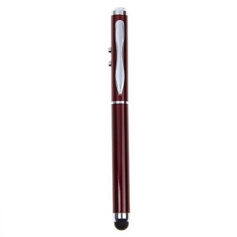 TimeZone 3 in 1 Magic Touch Pen with Capacitive Screen with Flashlight / Laser Light (Red)