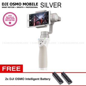 DJI OSMO MOBILE SILVER - SMART MOTION + SMOOTH + PROFESSIONAL + 2x OSMO Intelligent Battery 11.1V 980mAh 10.8Wh