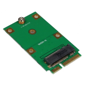 Mini PCI-E 2 Lane M.2 NGFF 30mm 42mm SSD To 52pin mSATA Adapter Card - intl