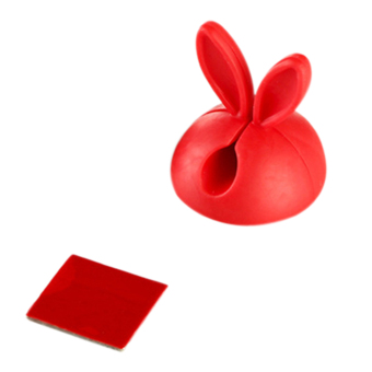 Homegarden Rabbit Cable Drop Clip 4pcs Red