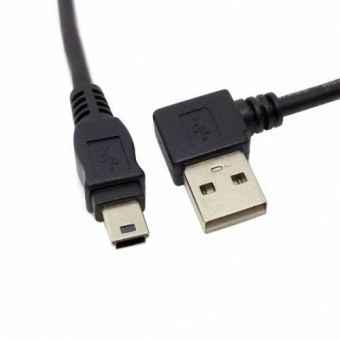 CY Chenyang 100cm Left Angled 90 Degree USB 2.0 Male To Mini USB 5pin Male Data Charge Cable For Hard Disk MP4 Cell Phone & Tablet