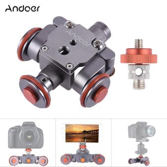 Andoer Electric Motorized 3-Wheel Video Pulley Car Dolly Rolling Slider Skater for Canon Nikon Sony Camera Camcorder for iPhone 7/7plus/6/6s Samsung Huawei Smartphone - intl