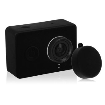 Larisa Store - Silicon Case and Lens Cap for Xiaomi Yi - Black