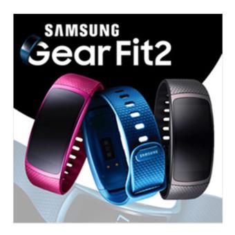 Samsung Gear Fit2 / GPS sports band / Samsung smart watch | Black | Pink | Large / Small Band - intl