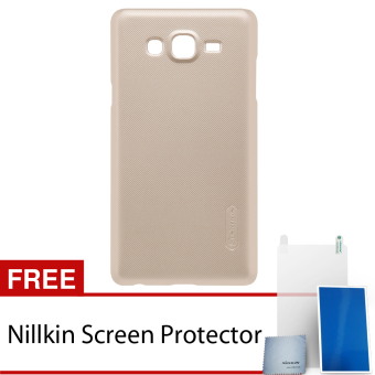 Nillkin Samsung Galaxy ON 7 Super Frosted Shield Hard Case - Gold + Gratis Nillkin Screen Protector