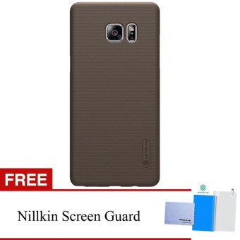 Nillkin For Samsung Galaxy Note 7 / N930 Super Frosted Shield Hard Case Original - Coklat + Gratis Anti Gores Clear