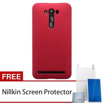 Nillkin Asus Zenfone 2 Laser ZE550KL Super Frosted Shield Hard Case - Original - Merah + Gratis Nillkin Screen Protector