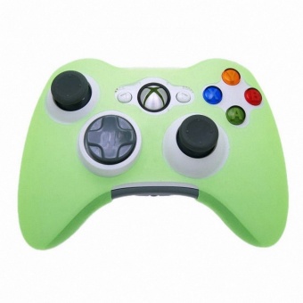 Moonar Glow in Dark Game Controller Anti-Slip Silicone Case Skin Protector Cover for Xbox 360 (Green)