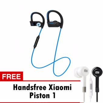 Headphone Headset Bluetooth Jabra Sport Pace Super Bass OEM - Biru + Free Piston 1