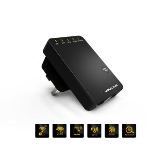 Wavlink N300 Wifi pengulang rentang Extender akses Point Wireless Router dengan 3dBi Internal antena WPS Protection 3-in-1