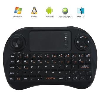 leegoal Mini Keyboard 2,4 gHz Wireless 3-in-1 Keyboard dengan Mouse Touchpad untuk Android TV Box/PS3/Xbox 360/kotak TV/PC dengan Windows OS yang, Mac, Linux (hitam) - International
