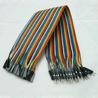 40PCS Dupont Wire Color Jumper Cabl 2.54mm 1P-1P Male to Female 20cm - intl