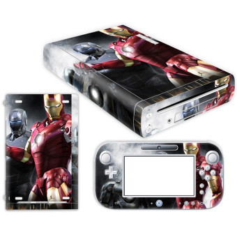 Bluesky Iron Man Gold Suit Nintendo Wii U Skin NEW CARBON FIBER system skins faceplate decal mod (Intl)