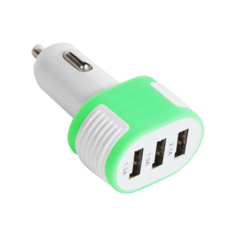 uNiQue Car Charger USB 3-Port PU-713 Electro Green