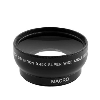 Cembung OEM 0.45 x sudut lebar lensa makro untuk profesional Nikon D3200