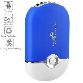 Rechargeable Mini Outdoor Portable Pocket Handheld USB Charging Air-conditioning Fan Blue (Color:As First Picture) - intl