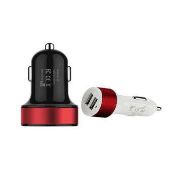 Dual Mini USB Car Charger for Smartphone and Tablet PC - SP011 - White
