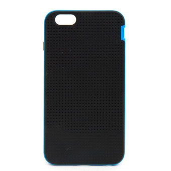 uNiQue Premium 2-in-1 Dot Case for iPhone 6 Plus 5.5inch - Hitam-Biru