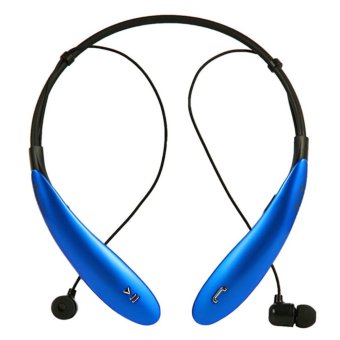 Headphone Olahraga Headset Headset Nirkabel Stereo Headset HBS-800 Bluetooth V4.0 untuk iPhone Samsung Runing Fitness Headset (Biru) - intl