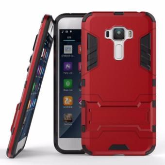 ProCase Shield Rugged Kickstand Armor Iron Man PC+TPU Back Covers for Asus Zenfone 3 ZE552KL - Red