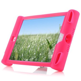 TimeZone Ultrathin Silicone Shockproof Protective Case Kickstand for iPad Mini 4 (Pink)