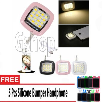 Gshop Universal Lampu Selfie 16 LED / LED Flash Selfie 16 LED + 5Pcs Bumper Handphone