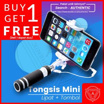 Authentic Tongsis Lipat Mini Tombol Kabel Monopod - Buy 1 Get 1