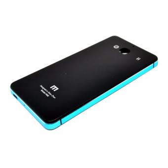 Aluminium Tempered Glass Hard Case Xiaomi Redmi 2 / Redmi 2 Prime - Black Blue