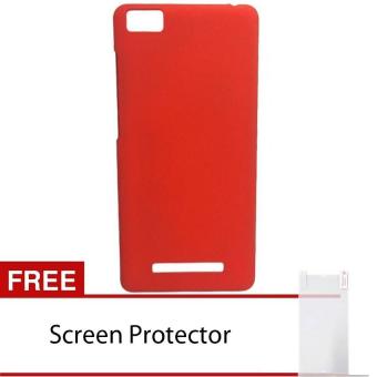 Fashion Case Xiaomi Mi4i Hard Case - Merah + Free Screen Protector