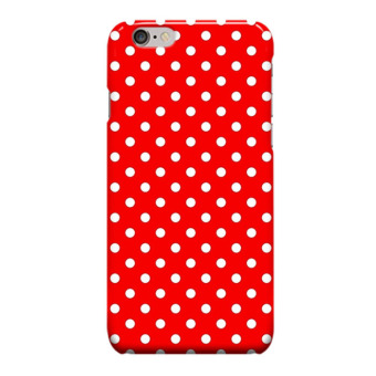 Indocustomcase Red Polka Dot Cover Hard Case for Apple iPhone 6 Plus