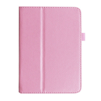 HKS Folding Folio Leather Case Cover Stand for Acer Iconia A1 A1-810 7.9” Tablet Pink - intl