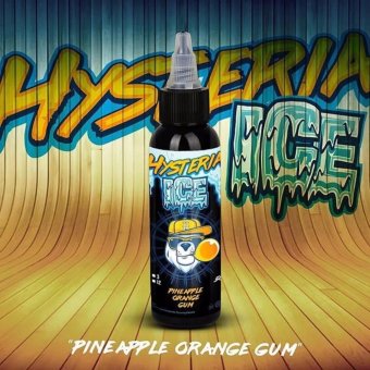 Hysteria Liquid - Ice Pinapple Orange Gum Premium Lokal 50ml 3mg Vape