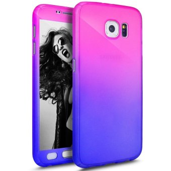 Ultra Thin 360 Degree Full Body Coverage Protection Gradient Ramp Vibrant Colorful PC Hard Slim Case with Tempered Glass Screen Protector for Samsung Galaxy S7 （Multicolor） - intl