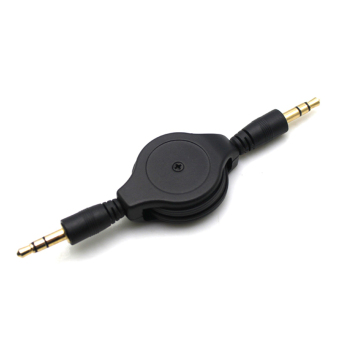 ELENXS New 3.5mm Male to Male Stereo Jack Retractable Cable (Black) (Intl)
