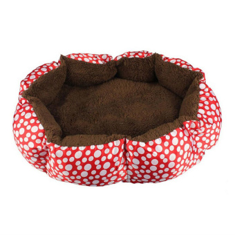HomeGarden Cute Pet Bed Soft Flannel Warm Rose