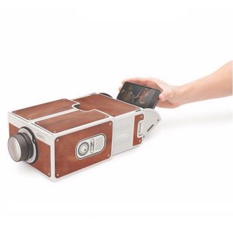 Portable Cardboard Smartphone Projector 2.0 - Brown