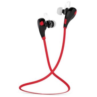 Mini Gym Sport Bluetooth Earphone with Microphone - QY7 (OEM) - Red