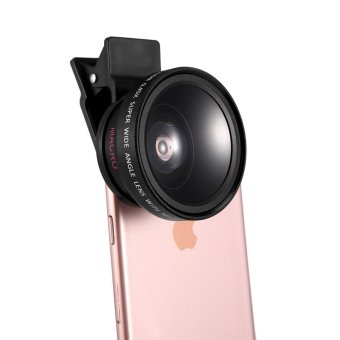 (IMPORT) EACHSHOT Universal Professional HD Camera Lens Kit for iPhone 6s / 6s Plus / 6 / 5s Samsung Galaxy S6 / S5 Mobile Phone (0.45x Super Wide Angle Lens + 12.5x Super Macro Lens + 37mm Thread Clip Holder)
