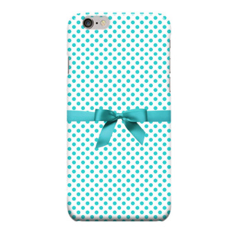 Indocustomcase Blue Tosca Polka Dot Cover Hard Case for Apple iPhone 6 Plus