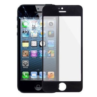 10 PCS iPartsBuy for iPhone 5 and 5S Front Screen Outer Glass Lens(Black)